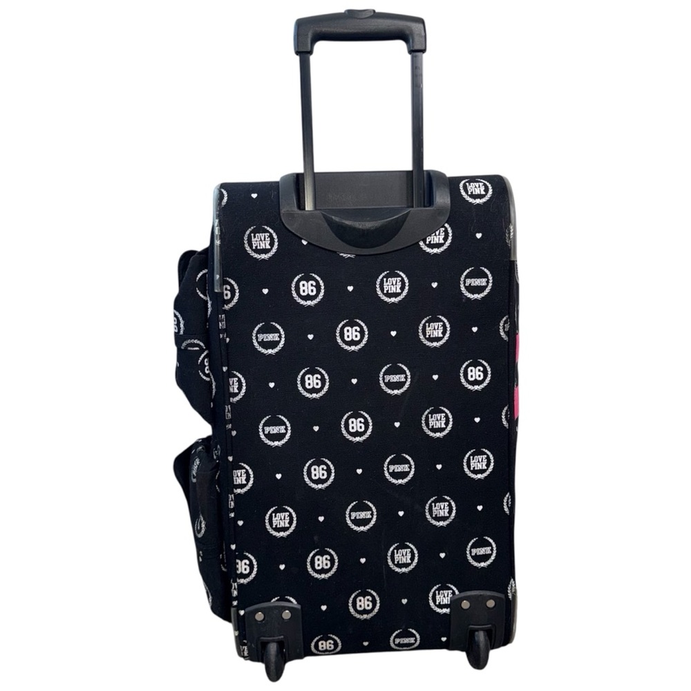 |Y2K| VICTORIA’S SECRET PINK Spell Out Rolling Carryon Luggage Weekender Bag - Picture 7 of 8